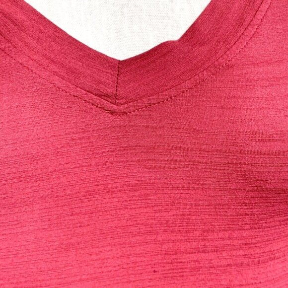Takara S Rose Pink Tie Waist Cutout Neck Short Sleeve Tee Top 39F - Picture 6 of 9